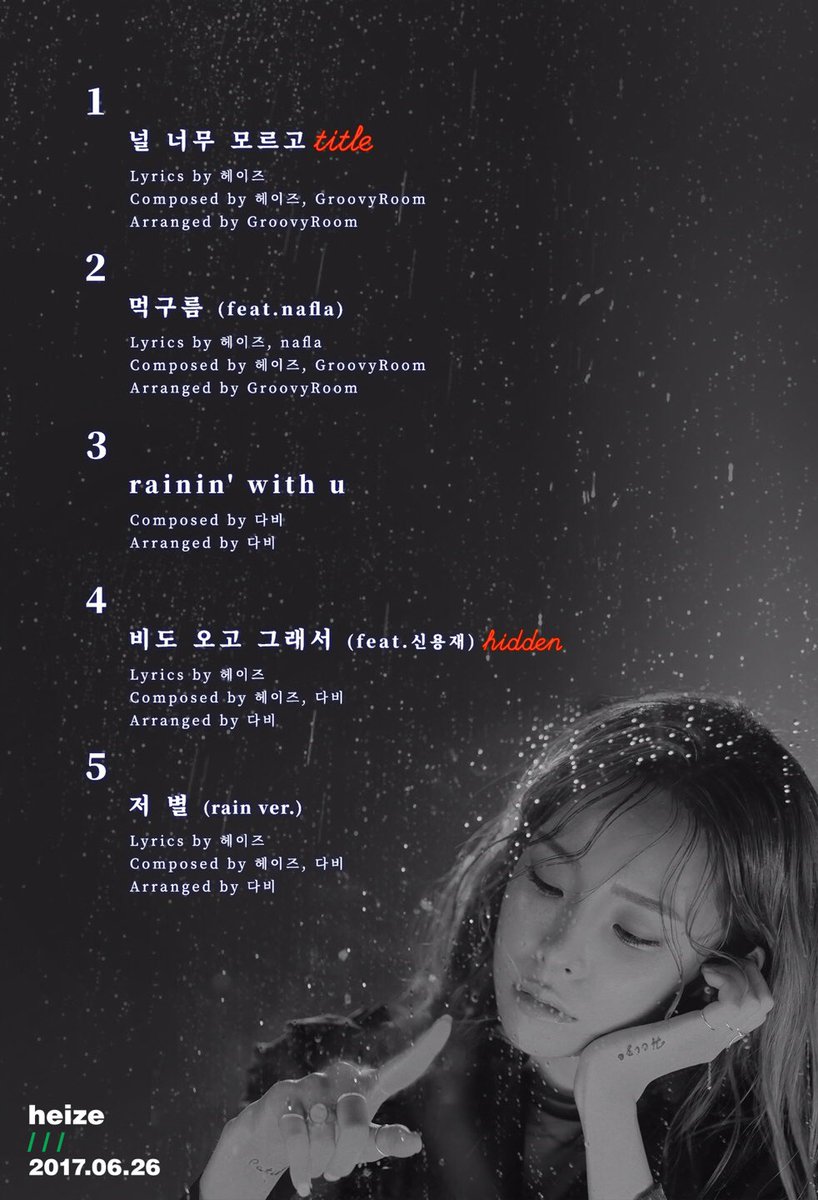 Heize ///(너 먹구름 비) EP – Album Review – Seoulrebels